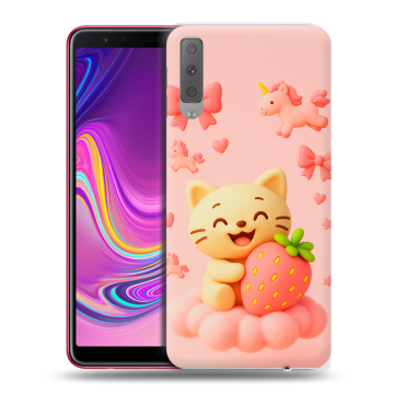 Силиконовый противоударный чехол на Samsung Galaxy A7 (2018) с принтом для девочек Силиконовый противоударный чехол на Samsung Galaxy A7 (2018) с принтом для девочек