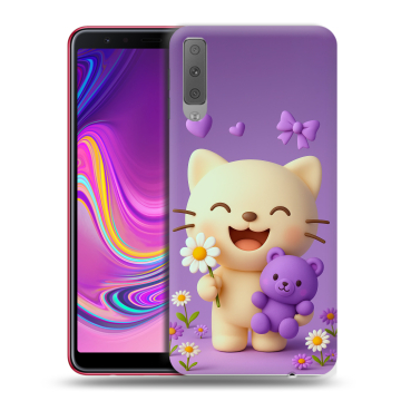 Силиконовый противоударный чехол на Samsung Galaxy A7 (2018) с принтом для девочек Силиконовый противоударный чехол на Samsung Galaxy A7 (2018) с принтом для девочек
