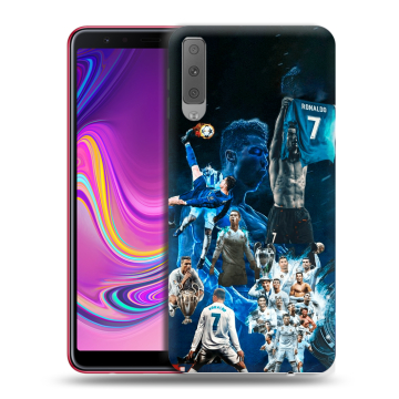 Силиконовый противоударный чехол на Samsung Galaxy A7 (2018) с принтом Реал Роналдо Силиконовый противоударный чехол на Samsung Galaxy A7 (2018) с принтом Реал Роналдо
