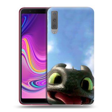 Силиконовый противоударный чехол на Samsung Galaxy A7 (2018) с принтом Как приручить дракона Силиконовый противоударный чехол на Samsung Galaxy A7 (2018) с принтом Как приручить дракона