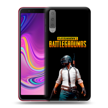 Силиконовый противоударный чехол на Samsung Galaxy A7 (2018) с принтом PUGB ПАГБ Силиконовый противоударный чехол на Samsung Galaxy A7 (2018) с принтом PUGB ПАГБ
