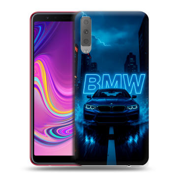Силиконовый противоударный чехол на Samsung Galaxy A7 (2018) с принтом BMW БМВ Силиконовый противоударный чехол на Samsung Galaxy A7 (2018) с принтом BMW БМВ