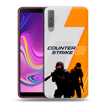 Силиконовый противоударный чехол на Samsung Galaxy A7 (2018) с принтом Counter Strike Силиконовый противоударный чехол на Samsung Galaxy A7 (2018) с принтом Counter Strike