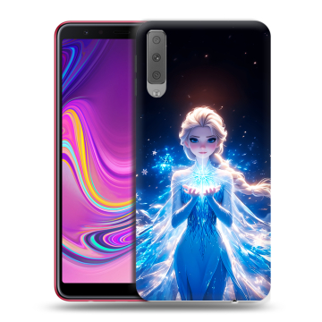 Силиконовый противоударный чехол на Samsung Galaxy A7 (2018) с принтом Холодное сердце Frozen Силиконовый противоударный чехол на Samsung Galaxy A7 (2018) с принтом Холодное сердце Frozen