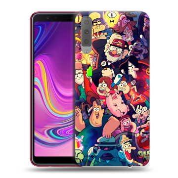 Силиконовый противоударный чехол на Samsung Galaxy A7 (2018) с принтом Gravity Falls Гравити Фолз Силиконовый противоударный чехол на Samsung Galaxy A7 (2018) с принтом Gravity Falls Гравити Фолз