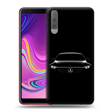 Силиконовый противоударный чехол на Samsung Galaxy A7 (2018) с принтом Mercedes Мерседес Силиконовый противоударный чехол на Samsung Galaxy A7 (2018) с принтом Mercedes Мерседес