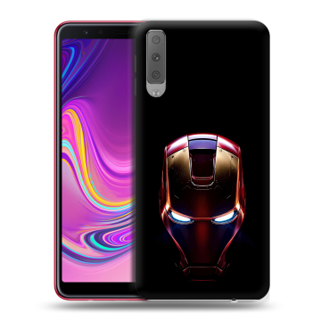 Силиконовый противоударный чехол на Samsung Galaxy A7 (2018) с принтом IronMan Железный человек Силиконовый противоударный чехол на Samsung Galaxy A7 (2018) с принтом IronMan Железный человек
