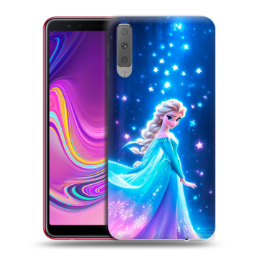 Силиконовый противоударный чехол на Samsung Galaxy A7 (2018) с принтом Холодное сердце Frozen Силиконовый противоударный чехол на Samsung Galaxy A7 (2018) с принтом Холодное сердце Frozen