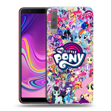 Силиконовый противоударный чехол на Samsung Galaxy A7 (2018) с принтом My little pony Дружба чудо Силиконовый противоударный чехол на Samsung Galaxy A7 (2018) с принтом My little pony Дружба чудо