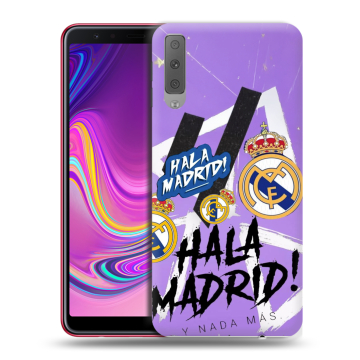 Силиконовый противоударный чехол на Samsung Galaxy A7 (2018) с принтом Real Madrid Реал Мадрид Силиконовый противоударный чехол на Samsung Galaxy A7 (2018) с принтом Real Madrid Реал Мадрид