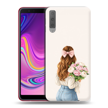 Силиконовый противоударный чехол на Samsung Galaxy A7 (2018) с принтом женский Силиконовый противоударный чехол на Samsung Galaxy A7 (2018) с принтом женский