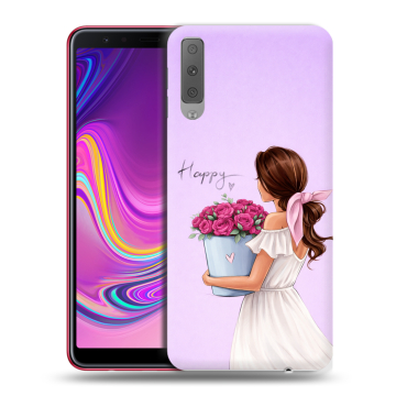 Силиконовый противоударный чехол на Samsung Galaxy A7 (2018) с принтом женский Силиконовый противоударный чехол на Samsung Galaxy A7 (2018) с принтом женский