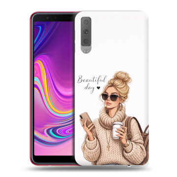Силиконовый противоударный чехол на Samsung Galaxy A7 (2018) с принтом женский Силиконовый противоударный чехол на Samsung Galaxy A7 (2018) с принтом женский
