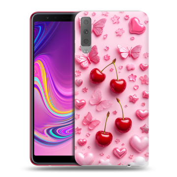 Силиконовый противоударный чехол на Samsung Galaxy A7 (2018) с принтом для девочек Силиконовый противоударный чехол на Samsung Galaxy A7 (2018) с принтом для девочек