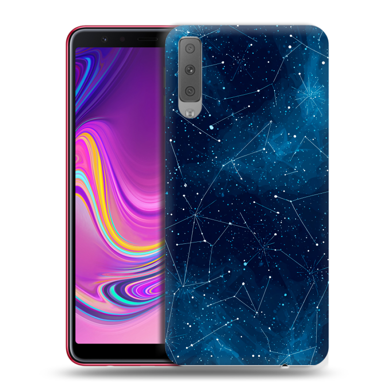 Силиконовый противоударный чехол на Samsung Galaxy A7 (2018) с принтом Космос звезды Силиконовый противоударный чехол на Samsung Galaxy A7 (2018) с принтом Космос звезды