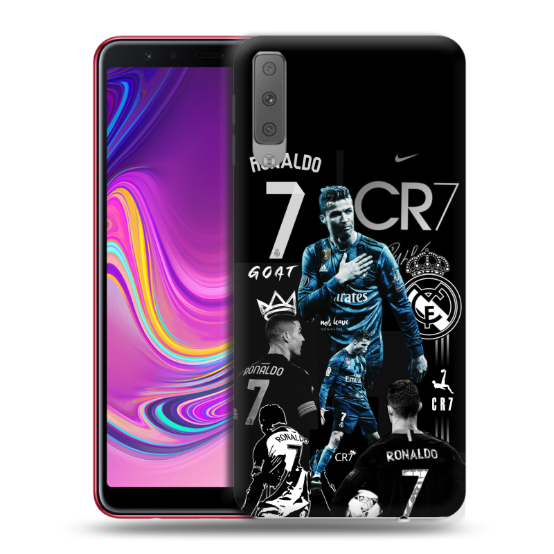 Силиконовый противоударный чехол на Samsung Galaxy A7 (2018) с принтом Реал Роналдо Силиконовый противоударный чехол на Samsung Galaxy A7 (2018) с принтом Реал Роналдо