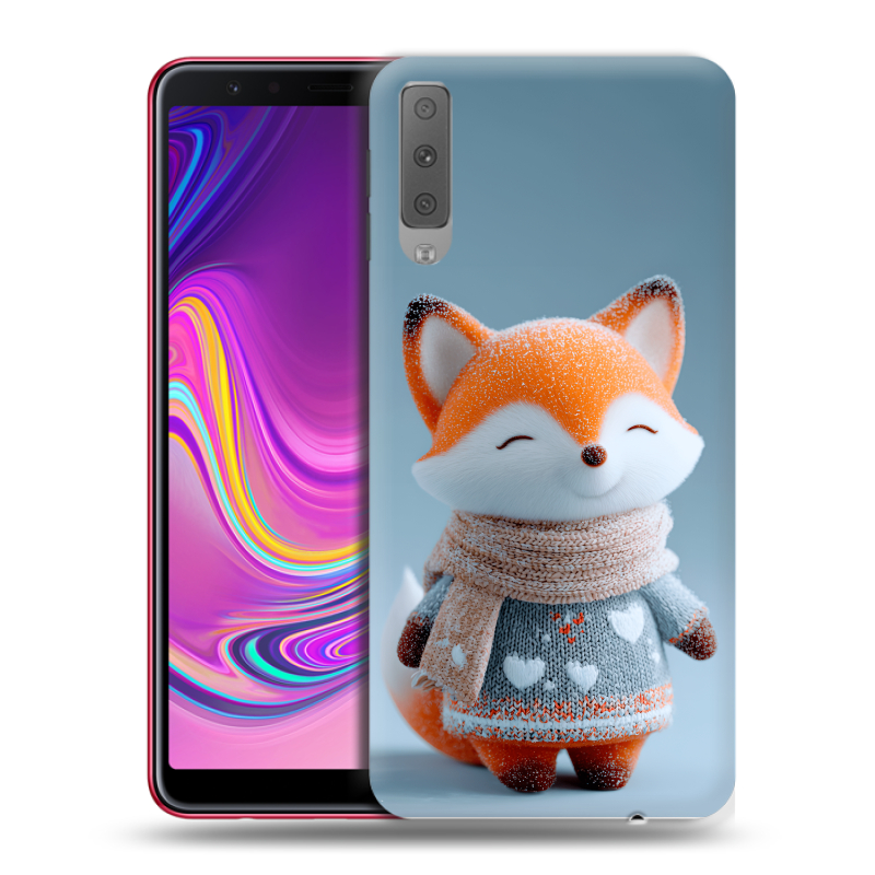 Силиконовый противоударный чехол на Samsung Galaxy A7 (2018) с принтом Лиса Силиконовый противоударный чехол на Samsung Galaxy A7 (2018) с принтом Лиса