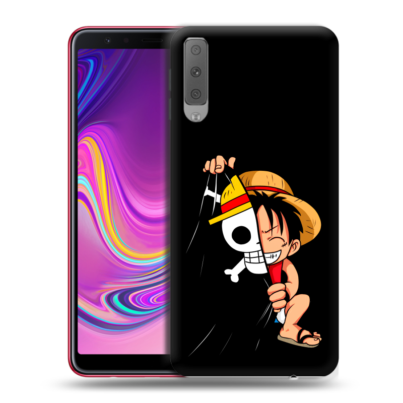 Силиконовый противоударный чехол на Samsung Galaxy A7 (2018) с принтом One Piece Ван Пис Силиконовый противоударный чехол на Samsung Galaxy A7 (2018) с принтом One Piece Ван Пис