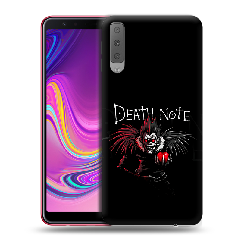 Силиконовый противоударный чехол на Samsung Galaxy A7 (2018) с принтом Death note Тетрадь смерти Силиконовый противоударный чехол на Samsung Galaxy A7 (2018) с принтом Death note Тетрадь смерти