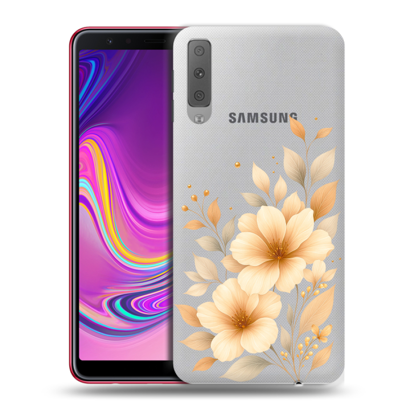 Силиконовый противоударный чехол на Samsung Galaxy A7 (2018) с принтом для девушки Силиконовый противоударный чехол на Samsung Galaxy A7 (2018) с принтом для девушки