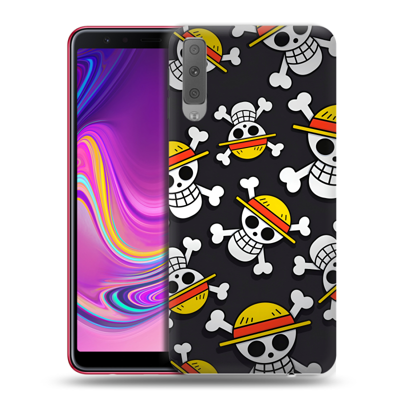 Силиконовый противоударный чехол на Samsung Galaxy A7 (2018) с принтом One Piece Ван Пис Силиконовый противоударный чехол на Samsung Galaxy A7 (2018) с принтом One Piece Ван Пис