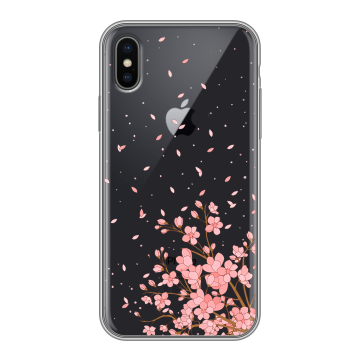 Силиконовый чехол на Iphone X/XS с принтом Ветка сакуры