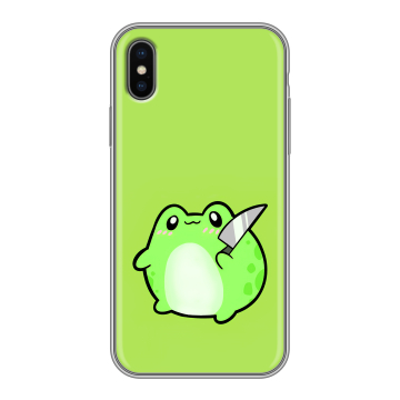 Силиконовый чехол на Iphone X/XS с принтом Лягушенок