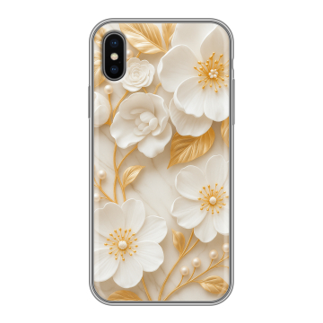 Силиконовый чехол на Iphone X/XS с принтом Цветы