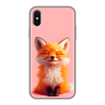 Силиконовый чехол на Iphone X/XS с принтом милая лиса