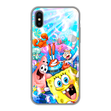Силиконовый чехол на Iphone X/XS с принтом спанчбоб спанч боб Силиконовый чехол на Iphone X/XS с принтом спанчбоб спанч боб