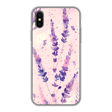 Силиконовый чехол на Iphone X/XS с принтом цветы лаванда