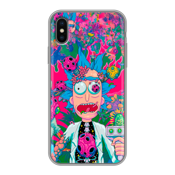 Силиконовый чехол на Iphone X/XS с принтом Рик и Морти Rick Morty
