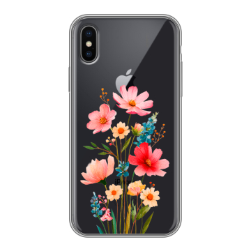 Силиконовый чехол на Iphone X/XS с принтом Цветы Силиконовый чехол на Iphone X/XS с принтом Цветы
