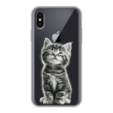 Силиконовый чехол на Iphone X/XS с принтом Котенок