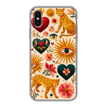 Силиконовый чехол на Iphone X/XS с принтом Модный принт Силиконовый чехол на Iphone X/XS с принтом Модный принт