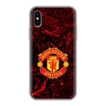 Силиконовый чехол на Iphone X/XS с принтом Manchester United Силиконовый чехол на Iphone X/XS с принтом Manchester United