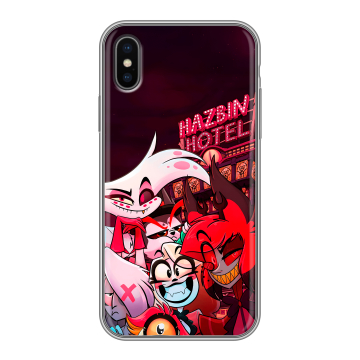 Силиконовый чехол на Iphone X/XS с принтом Hazbin Hotel Отель Хазбин