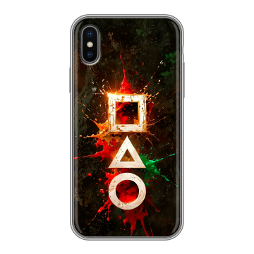 Силиконовый чехол на Iphone X/XS с принтом Squid Game Игра кальмара