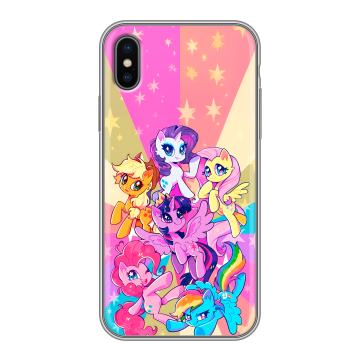 Силиконовый чехол на Iphone X/XS с принтом My little pony Дружба чудо
