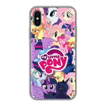 Силиконовый чехол на Iphone X/XS с принтом My little pony Дружба чудо Силиконовый чехол на Iphone X/XS с принтом My little pony Дружба чудо