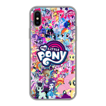 Силиконовый чехол на Iphone X/XS с принтом My little pony Дружба чудо