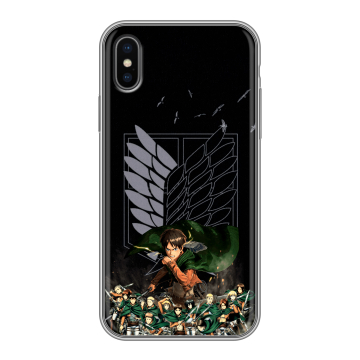 Силиконовый чехол на Iphone X/XS с принтом Атака титанов