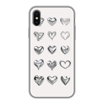 Силиконовый чехол на Iphone X/XS с принтом Y2K сердечки