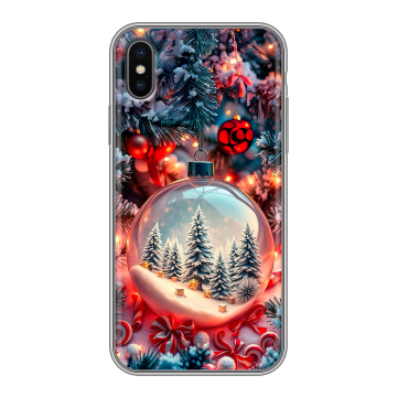 Силиконовый чехол на Iphone X/XS с принтом Новый год Силиконовый чехол на Iphone X/XS с принтом Новый год