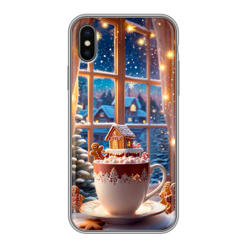 Силиконовый чехол на Iphone X/XS с принтом Новый год Силиконовый чехол на Iphone X/XS с принтом Новый год