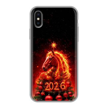 Силиконовый чехол на Iphone X/XS с принтом Новый год Силиконовый чехол на Iphone X/XS с принтом Новый год