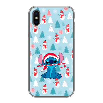 Силиконовый чехол на Iphone X/XS с принтом Стич Новый год Силиконовый чехол на Iphone X/XS с принтом Стич Новый год
