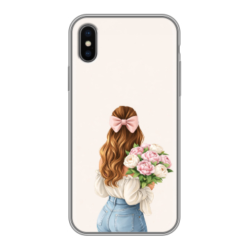 Силиконовый чехол на Iphone X/XS с принтом женский