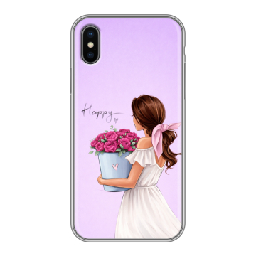 Силиконовый чехол на Iphone X/XS с принтом женский