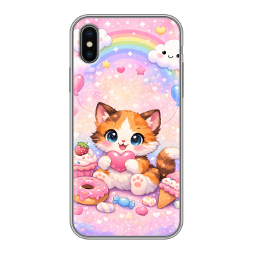 Силиконовый чехол на Iphone X/XS с принтом для девочек